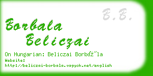 borbala beliczai business card